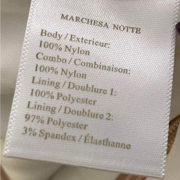 Marchesa Notte Prom Gown Embroidered Lace Formal Cream & Gold Maxi Dress 6 NWT - Picture 11 of 16